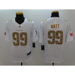 Houston Texans #99 J.J. Watt White Salute To Service Limited Men Nike NFL Jersey