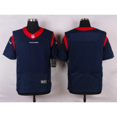 Houston Texans Blank Navy Blue Men Football Elite Nike NFL Jersey