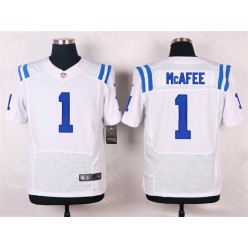 Indianapolis Colts #1 Pat McAfee Elite White Men Nike NFL Jersey