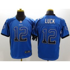 Indianapolis Colts #12 Andrew Luck Blue Drift Men Elite Nike NFL Jersey