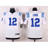Indianapolis Colts #12 Andrew Luck Elite White Men Nike NFL Jersey
