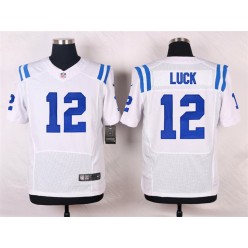 Indianapolis Colts #12 Andrew Luck Elite White Men Nike NFL Jersey