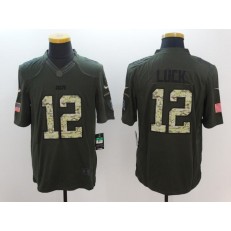 Indianapolis Colts #12 Andrew Luck Green Salute To Service Limited Nike NFL Jersey