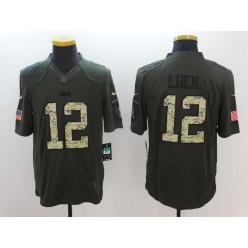 Indianapolis Colts #12 Andrew Luck Green Salute To Service Limited Nike NFL Jersey