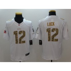 Indianapolis Colts #12 Andrew Luck White Salute To Service Limited Men Nike NFL Jersey