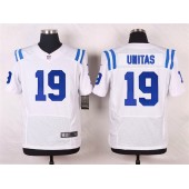 Indianapolis Colts #19 Johnny Unitas Elite White Men Nike NFL Jersey