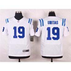 Indianapolis Colts #19 Johnny Unitas Elite White Men Nike NFL Jersey