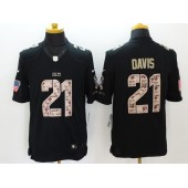 Indianapolis Colts #21 Vontae Davis Black Men Stitched Nike NFL Limited Salute to Service Jersey
