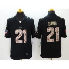 Indianapolis Colts #21 Vontae Davis Black Men Stitched Nike NFL Limited Salute to Service Jersey