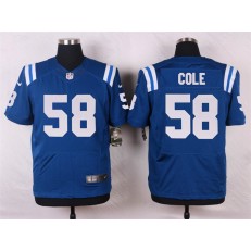 Indianapolis Colts #58 Trent Cole Elite Royal Blue Team Color Men Nike NFL Jersey