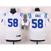 Indianapolis Colts #58 Trent Cole Elite White Men Nike NFL Jersey