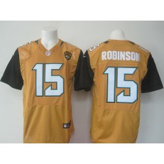 Jacksonville Jaguars #15 Allen Robinson Gold Color Rush Elite Men Nike NFL Jersey