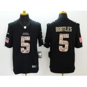 Jacksonville Jaguars #5 Blake Bortles Black Men Stitched Nike NFL Limited Salute to Service Jersey