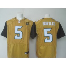 Jacksonville Jaguars #5 Blake Bortles Gold Color Rush Elite Men Nike NFL Jersey