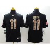 Kansas City Chiefs #11 Alex Smith Black Men Stitched Nike NFL Limited Salute to Service Jersey