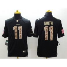 Kansas City Chiefs #11 Alex Smith Black Men Stitched Nike NFL Limited Salute to Service Jersey