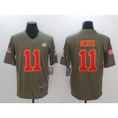 Kansas City Chiefs #11 Alex Smith Olive 2017 Salute To Service Limited Men Nike NFL Jersey