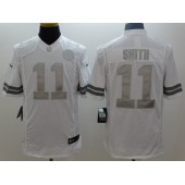 Kansas City Chiefs #11 Alex Smith White Men Stitched Nike NFL Limited Platinum Jersey