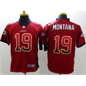 Kansas City Chiefs #19 Joe Montana Red Drift Men Elite Nike NFL Jersey