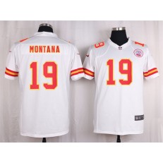 Kansas City Chiefs #19 Joe Montana White Vapor Untouchable Player Limited Nike NFL Jersey