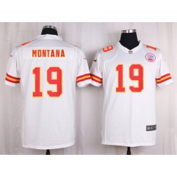 Kansas City Chiefs #19 Joe Montana White Vapor Untouchable Player Limited Nike NFL Jersey