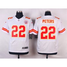 Kansas City Chiefs #22 Marcus Peters White Men Nike NFL Elite Jersey