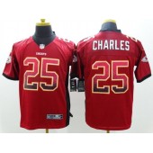 Kansas City Chiefs #25 Jamaal Charles Red Drift Men Elite Nike NFL Jersey