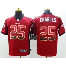Kansas City Chiefs #25 Jamaal Charles Red Drift Men Elite Nike NFL Jersey