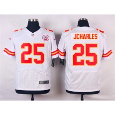 Kansas City Chiefs #25 Jamaal Charles White Men Nike NFL Elite Jersey