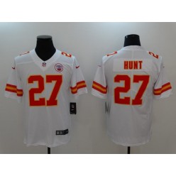 Kansas City Chiefs #27 Kareem Hunt White Vapor Untouchable Player Limited Nike NFL Jersey