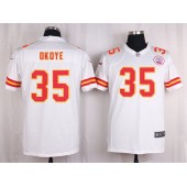 Kansas City Chiefs #35 Christian Okoye White Vapor Untouchable Player Limited Nike NFL Jersey
