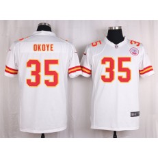 Kansas City Chiefs #35 Christian Okoye White Vapor Untouchable Player Limited Nike NFL Jersey