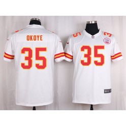 Kansas City Chiefs #35 Christian Okoye White Vapor Untouchable Player Limited Nike NFL Jersey