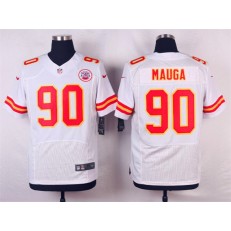 Kansas City Chiefs #90 Josh Mauga White Men Nike NFL Elite Jersey