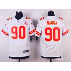 Kansas City Chiefs #90 Josh Mauga White Men Nike NFL Elite Jersey