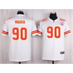 Kansas City Chiefs #90 Josh Mauga White Vapor Untouchable Player Limited Nike NFL Jersey