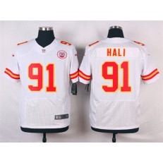Kansas City Chiefs #91 Tamba Hali White Men Nike NFL Elite Jersey