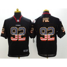 Kansas City Chiefs #92 Dontari Poe Black USA Flag Fashion Elite Men Nike NFL Jersey