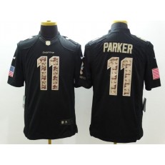 Miami Dolphins #11 DeVante Parker Black Men Stitched Nike NFL Limited Salute to Service Jersey