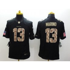 Miami Dolphins #13 Dan Marino Black Men Stitched Nike NFL Limited Salute to Service Jersey