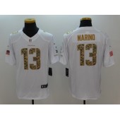 Miami Dolphins #13 Dan Marino White Salute To Service Limited Men Nike NFL Jersey
