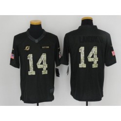 Miami Dolphins #14 Jarvis Landry Anthracite 2016 Salute to Service Limited Men Nike NFL Jersey