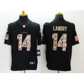 Miami Dolphins #14 Jarvis Landry Black Men Stitched Nike NFL Limited Salute to Service Jersey