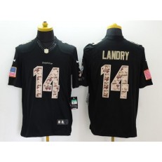 Miami Dolphins #14 Jarvis Landry Black Men Stitched Nike NFL Limited Salute to Service Jersey