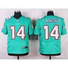 Miami Dolphins #14 Jarvis Landry Elite Aqua Green Team Color Men Nike NFL Jersey