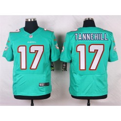 Miami Dolphins #17 Ryan Tannehill Elite Aqua Green Team Color Men Nike NFL Jersey
