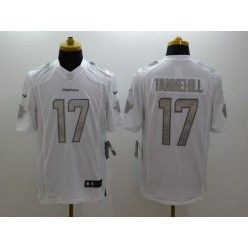 Miami Dolphins #17 Ryan Tannehill White Platinum Men Nike NFL Jersey