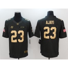 Miami Dolphins #23 Jay Ajayi Anthracite Gold Salute to Service Limited Nike NFL Jersey