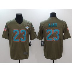 Miami Dolphins #23 Jay Ajayi Olive 2017 Salute To Service Limited Men Nike NFL Jersey