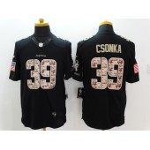 Miami Dolphins #39 Larry Csonka Black Men Stitched Nike NFL Limited Salute to Service Jersey